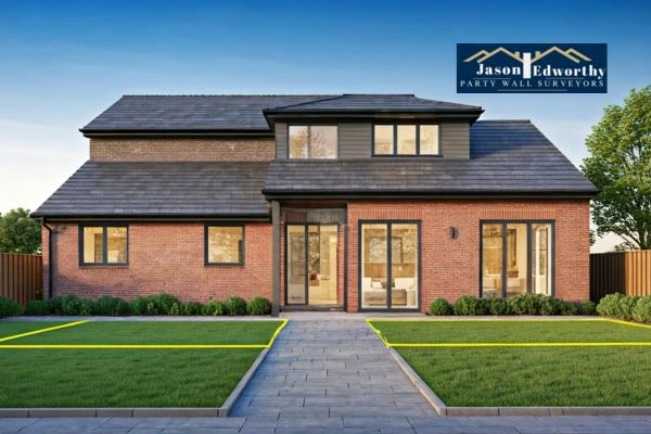 Home extension focusing on boundary line Brackley